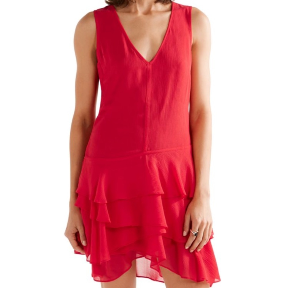 Mercer Ruffled Silk-Chiffon Mini Dress